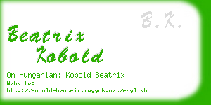 beatrix kobold business card